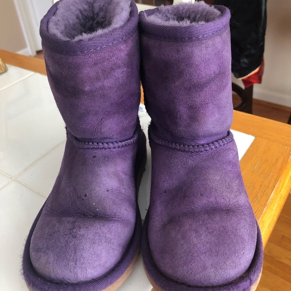 Girls UGG purple boots size 12